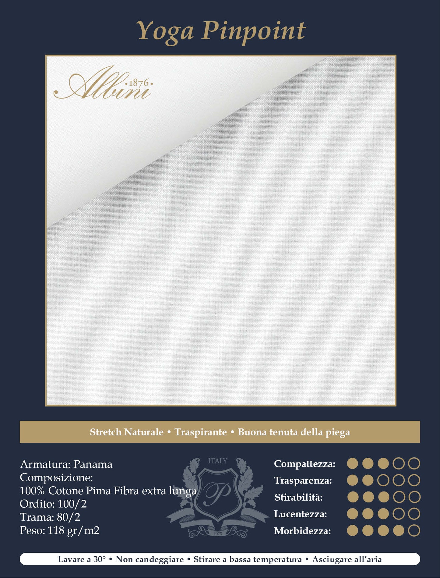 Camicia-Bianca-Yoga-PinPoint-100_2-Albini-SCHEDA-TECNICA-persechini