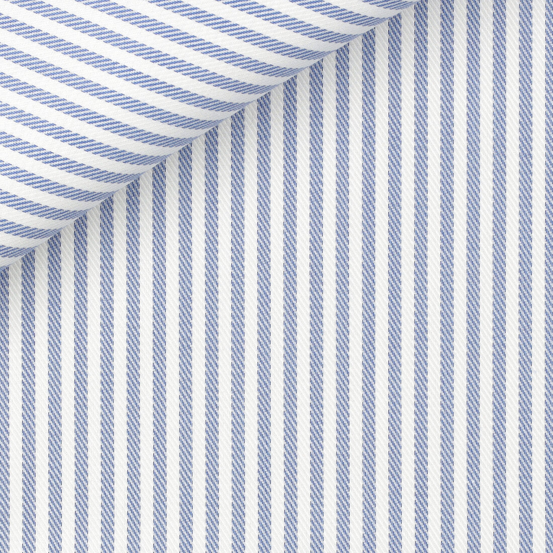 Camicia righe blu Antipiega Twill Easy Iron doppio ritorto