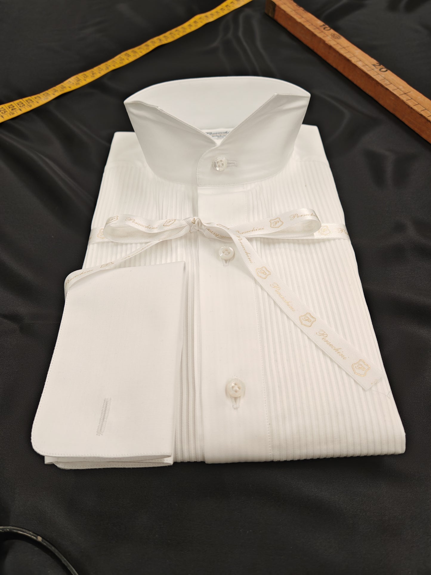 Camicia Bianca da Cerimonia con Davantino in Plissé