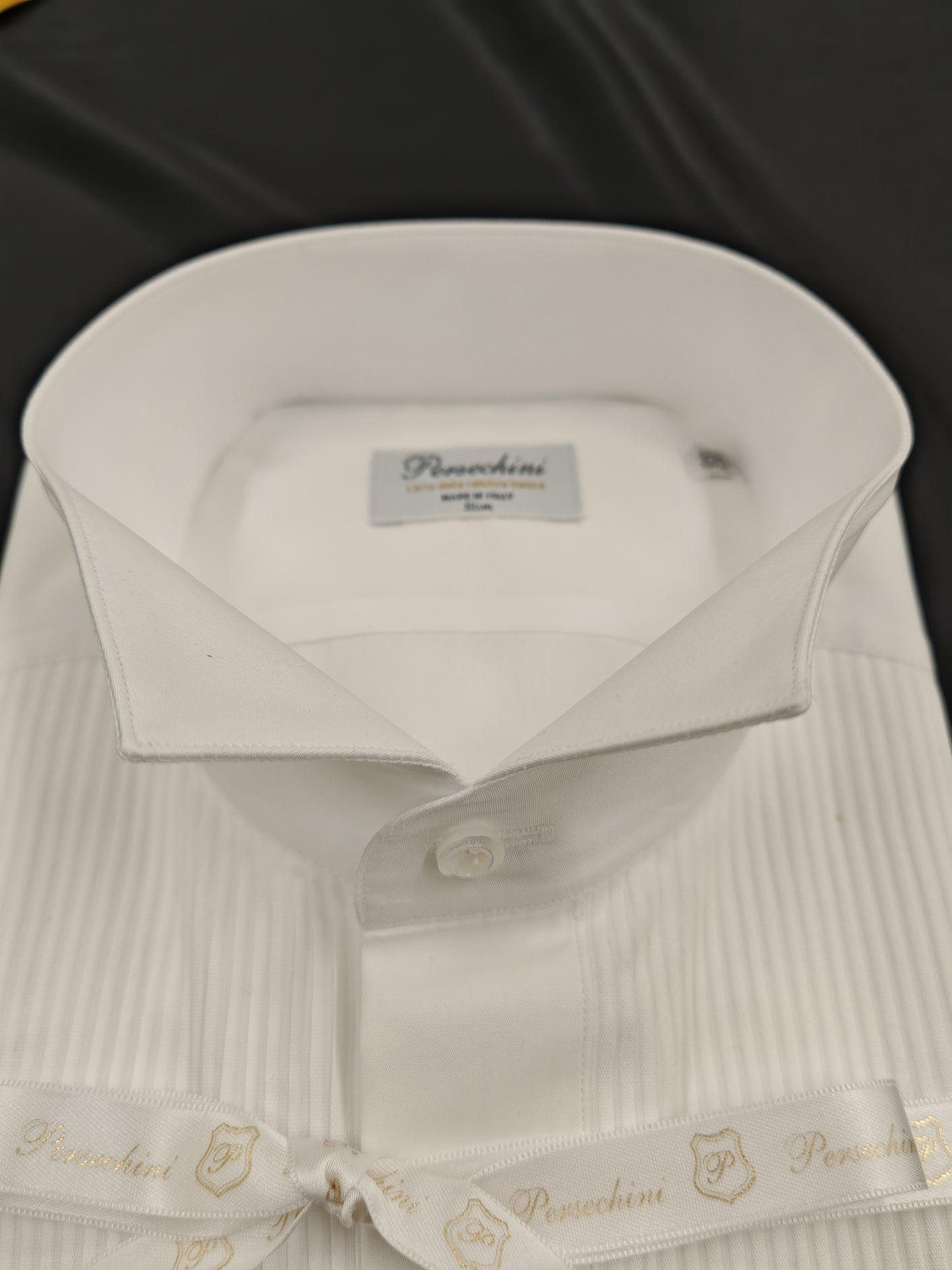 Camicia Bianca da Cerimonia con Davantino in Plissé