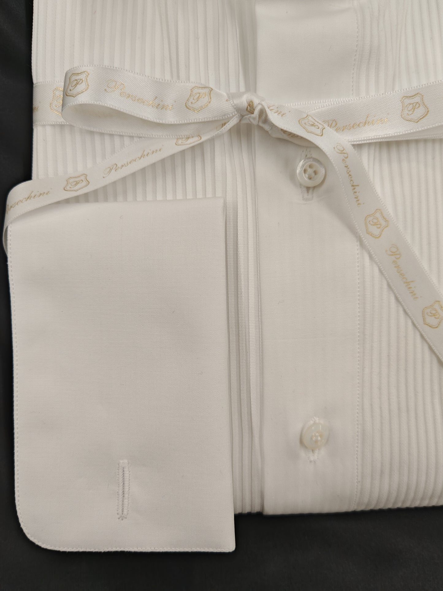 Camicia Bianca da Cerimonia con Davantino in Plissé