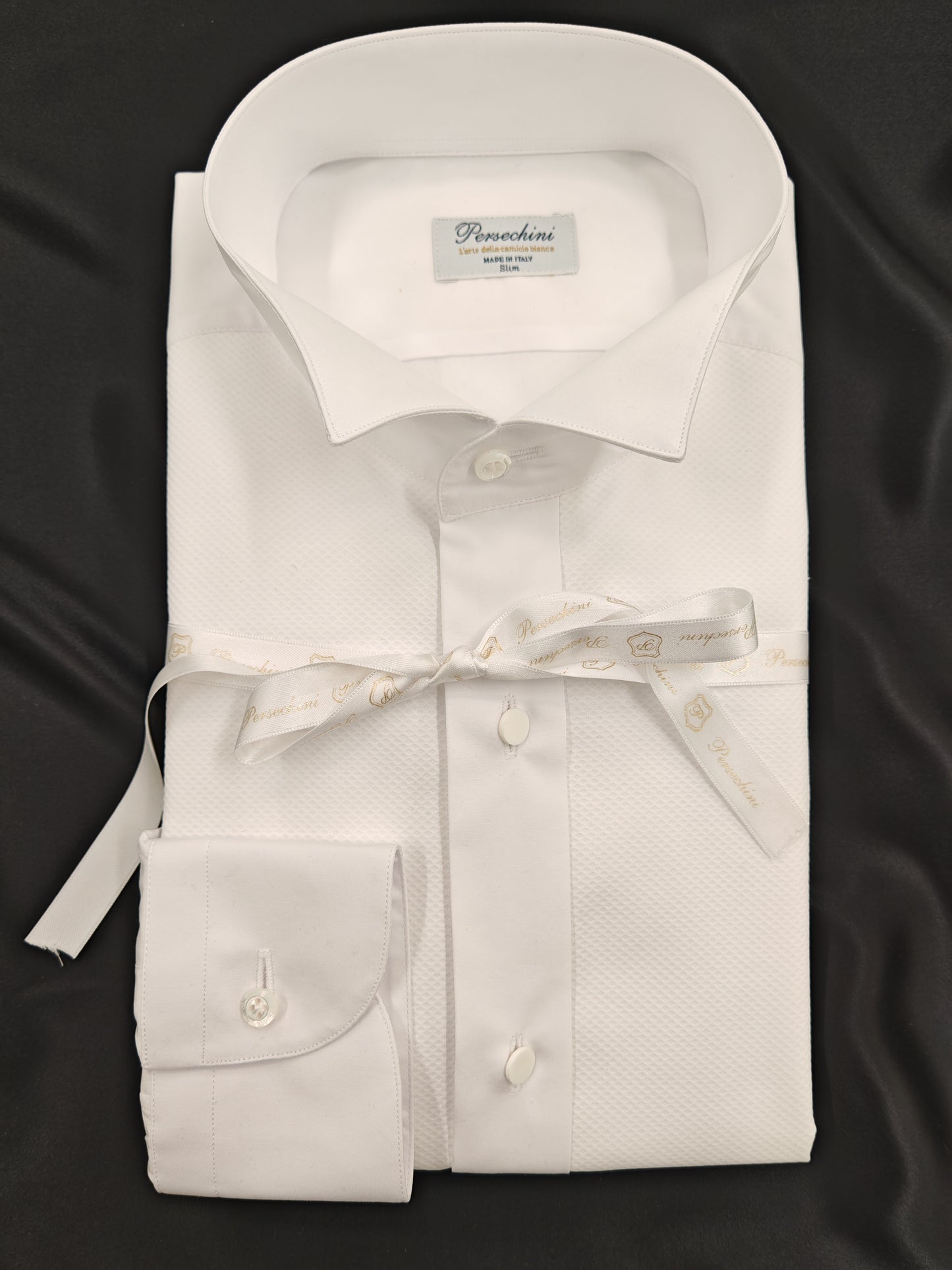 Camicia Bianca da Cerimonia con Davantino in Piquet