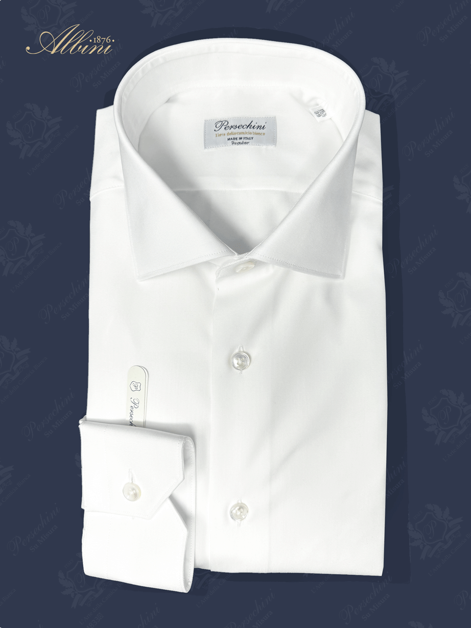 Camicia Bianca Super Piumino Giza 87 Popeline 100/1 | Albini - persechini