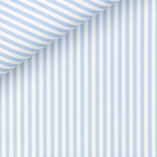Camicia righe azzurra  Antipiega Twill Easy Iron doppio ritorto