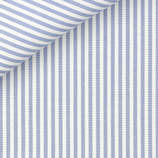Camicia righe blu  Antipiega Twill Easy Iron doppio ritorto