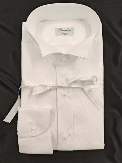 Camicia Bianca da Cerimonia con Davantino in Piquet