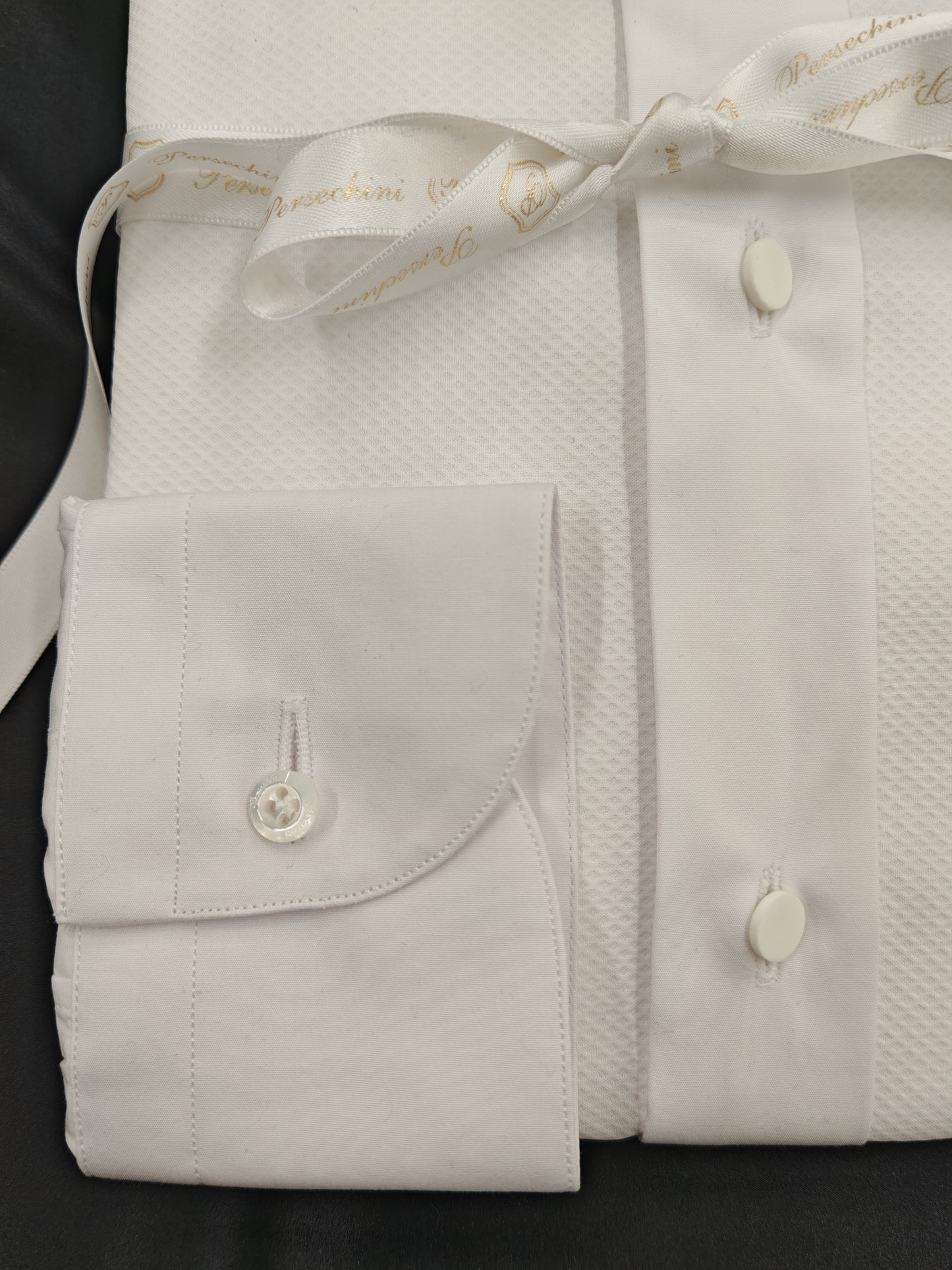 Camicia Bianca da Cerimonia con Davantino in Piquet