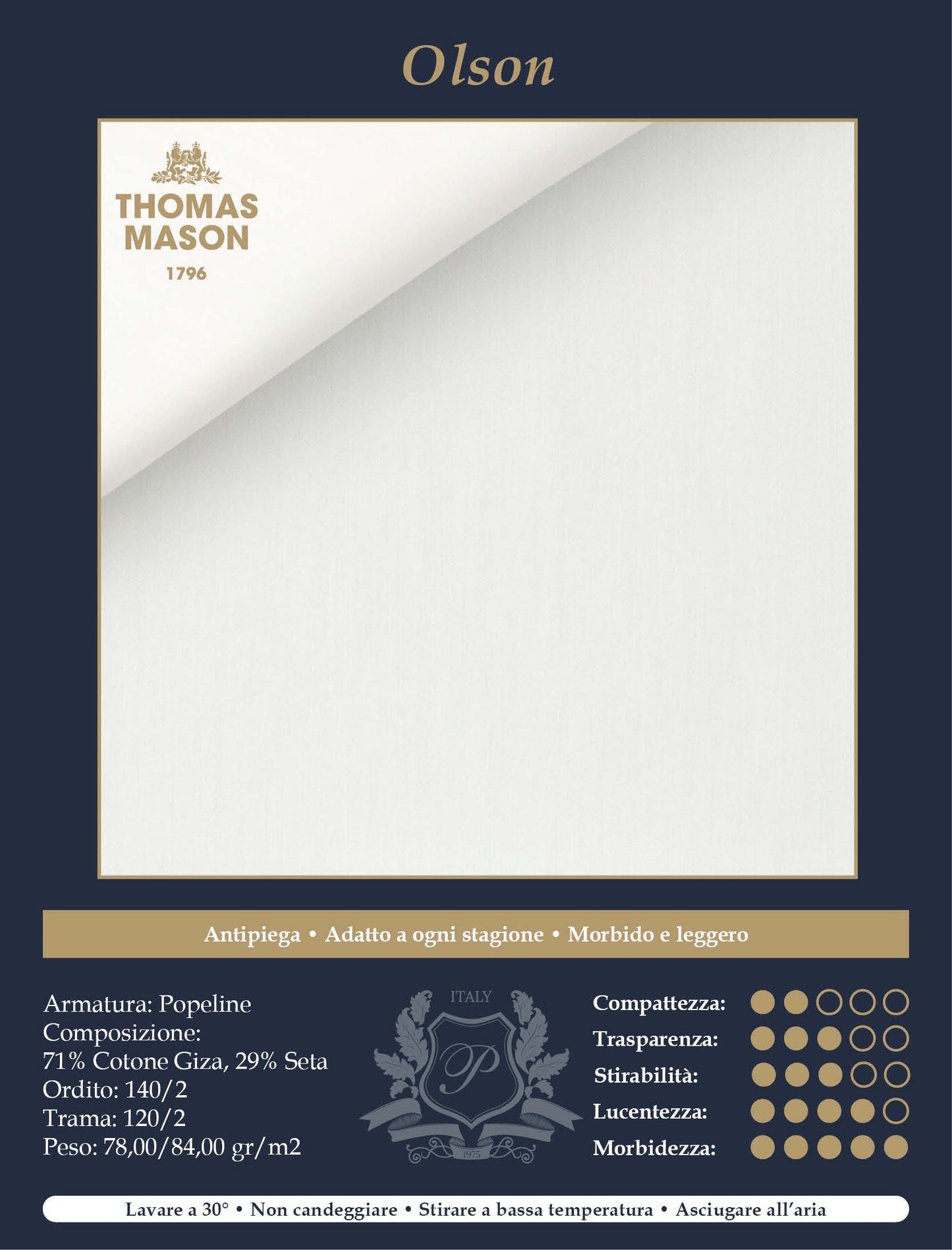 Camicia Bianca in Seta Misto Cotone Giza 45 | Thomas Mason