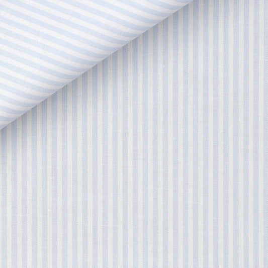 Camicia Riga Azzurra Bengal Classica Yoga Twill Fresh 70/1 | Albini